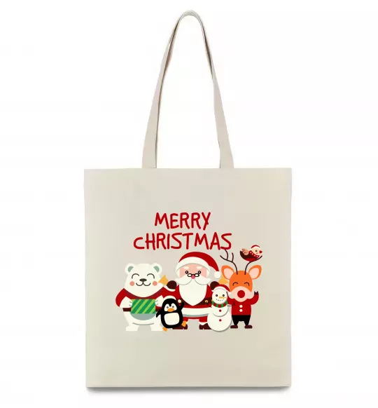 Эко-сумка Merry Christmas Колекція Бежевый фото