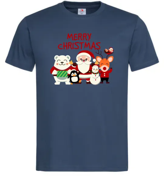 Мужская футболка Merry Christmas Колекція Темно-синий фото