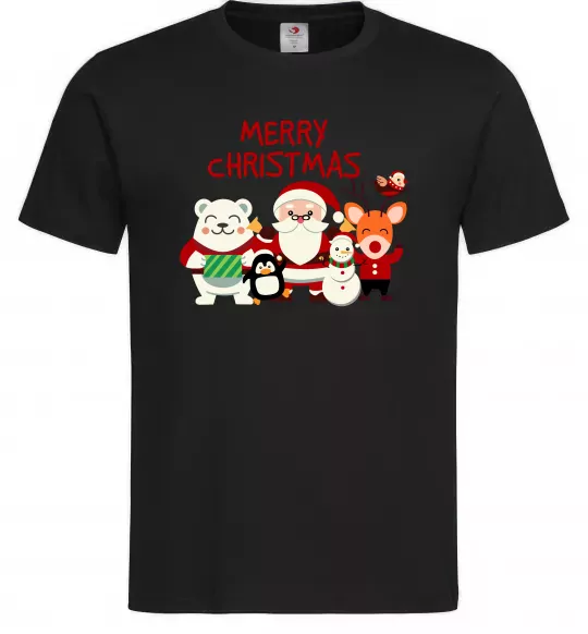 Мужская футболка Merry Christmas Колекція Черный фото