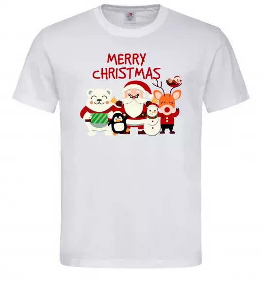 Мужская футболка Merry Christmas Колекція Белый фото