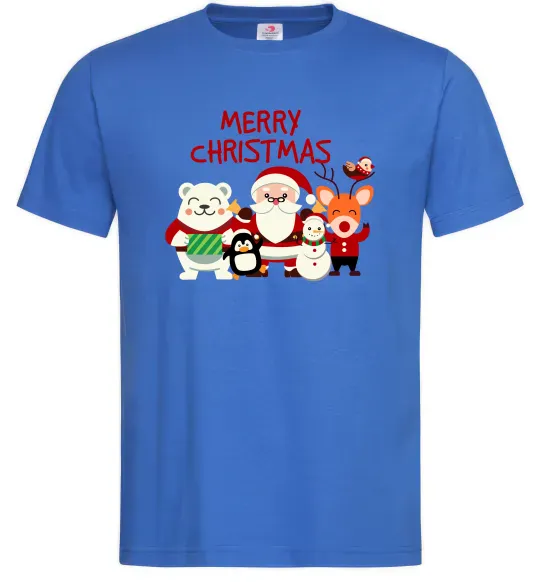 Мужская футболка Merry Christmas Колекція Ярко-синий фото