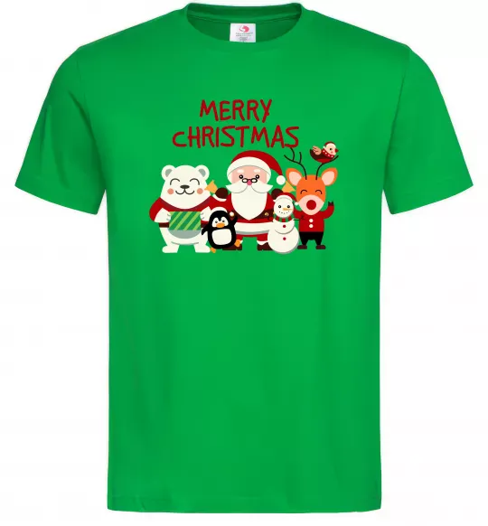 Мужская футболка Merry Christmas Колекція Зеленый фото