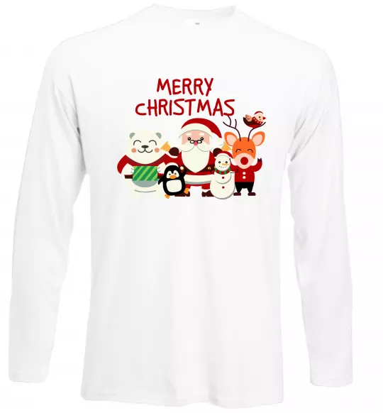 Лонгслів Merry Christmas Колекція Білий фото