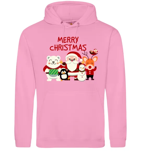 Мужская толстовка (худи) Merry Christmas Колекція Розовый фото