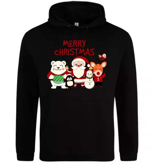 Жіноча толстовка (худі) Merry Christmas Колекція Чорний фото