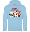 Жіноча толстовка (худі) Merry Christmas Колекція Блакитний фото