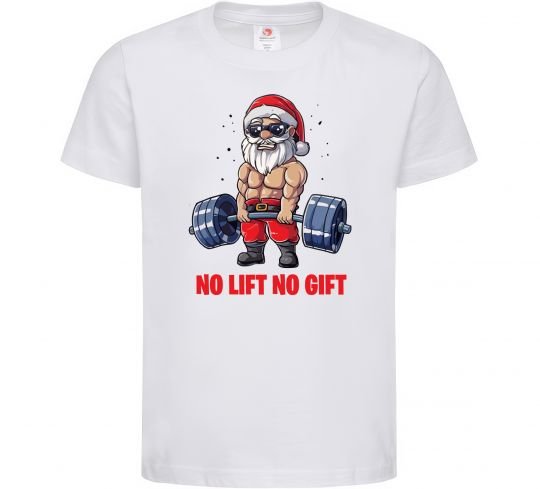 Дитяча футболка No lift, no gift Білий фото