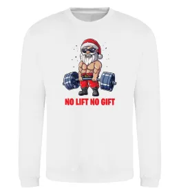 Свитшот No lift, no gift Белый фото