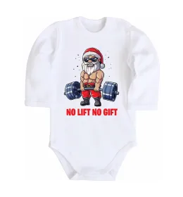 Детский боди No lift, no gift Белый фото