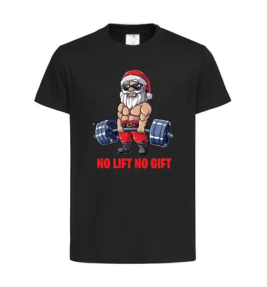 Детская футболка No lift, no gift Черный фото
