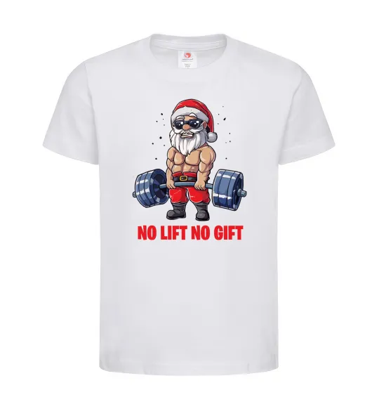 Детская футболка No lift, no gift Белый фото