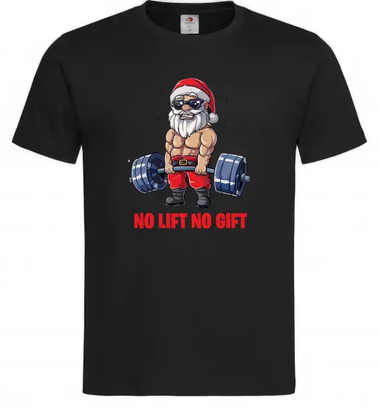 Мужская футболка No lift, no gift Черный фото
