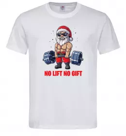 Мужская футболка No lift, no gift Белый фото