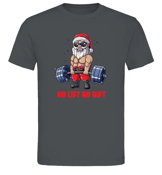 Мужская футболка No lift, no gift Графит фото