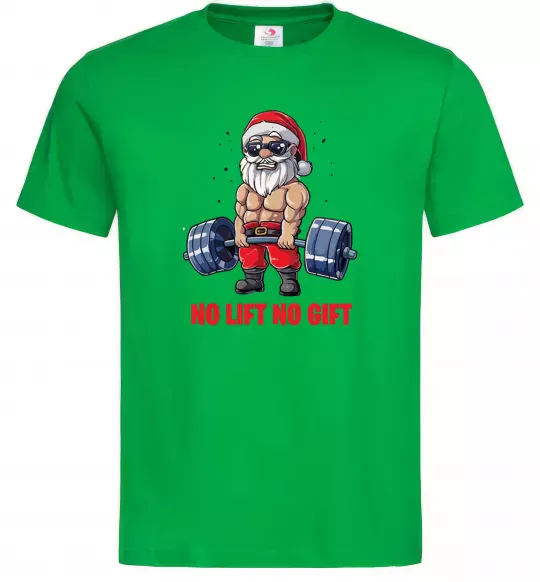 Мужская футболка No lift, no gift Зеленый фото