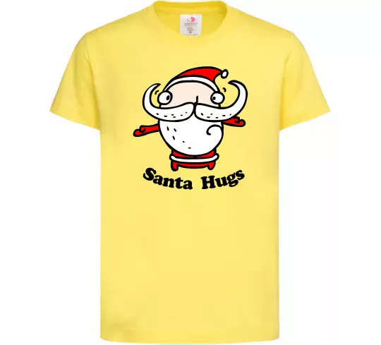 Дитяча футболка Santa hugs Лимонний фото