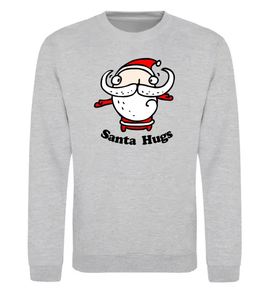 Свитшот Santa hugs Серый меланж фото