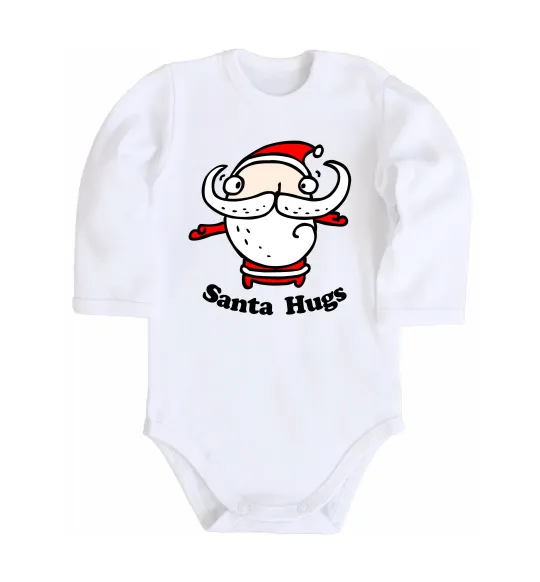 Детский боди Santa hugs Белый фото