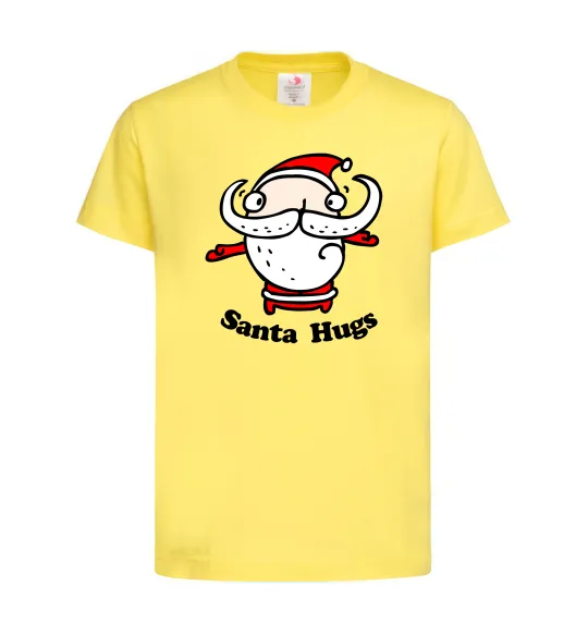 Детская футболка Santa hugs Лимонный фото