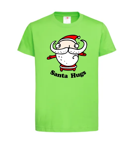 Детская футболка Santa hugs Лаймовый фото