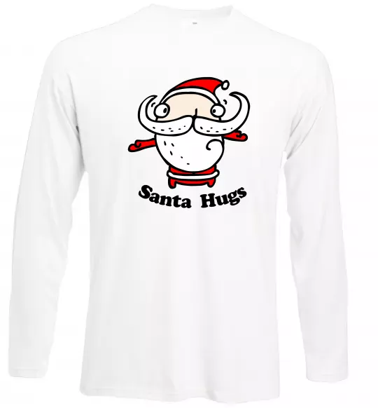 Лонгслів Santa hugs Білий фото