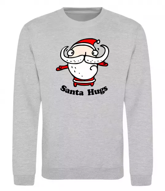 Свитшот Santa hugs Серый меланж фото