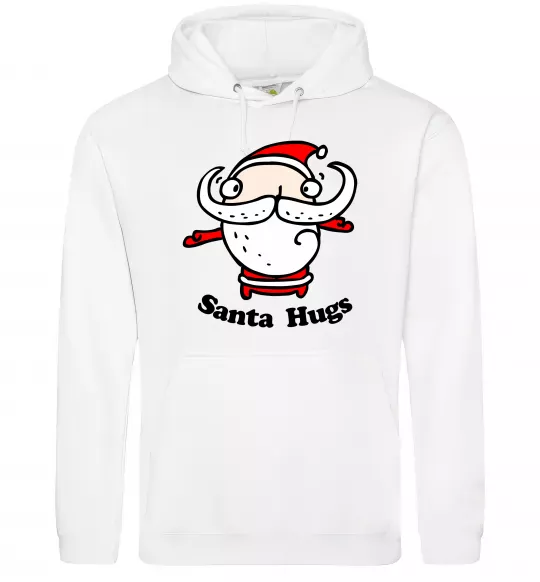 Женская толстовка (худи) Santa hugs Белый фото