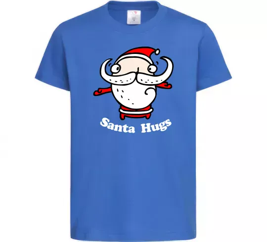 Дитяча футболка Santa hugs Яскраво-синій фото