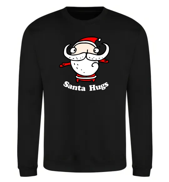 Свитшот Santa hugs Черный фото