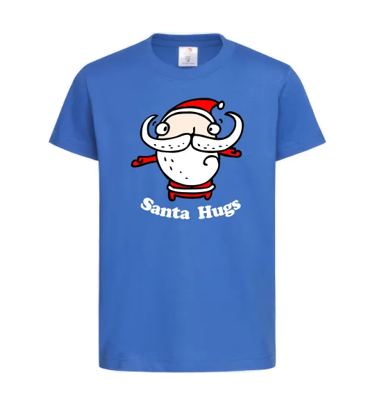 Детская футболка Santa hugs Ярко-синий фото