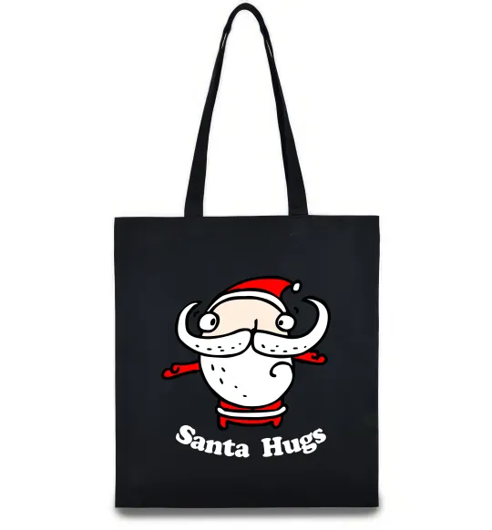 Еко-сумка Santa hugs Чорний фото