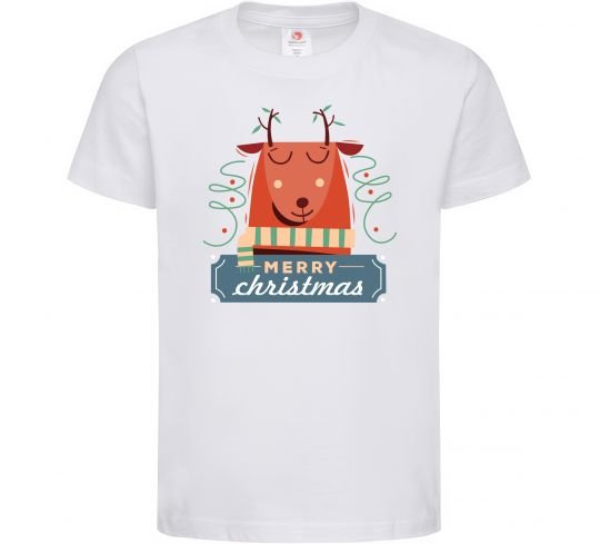 Дитяча футболка Merry Christmas Deer Білий фото