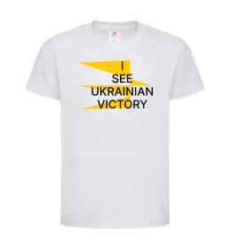 Детская футболка I see Ukrainian victory Белый фото