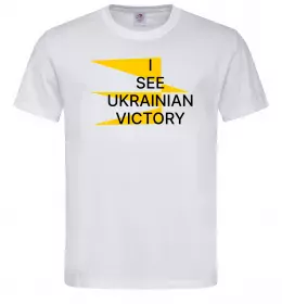 Мужская футболка I see Ukrainian victory Белый фото