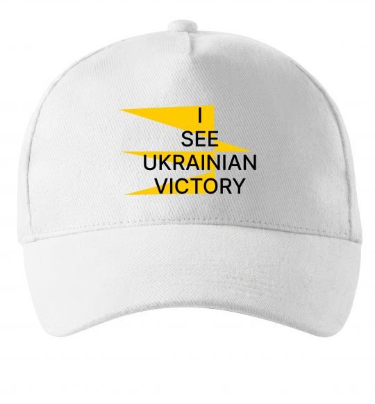 Кепка I see Ukrainian victory Белый фото