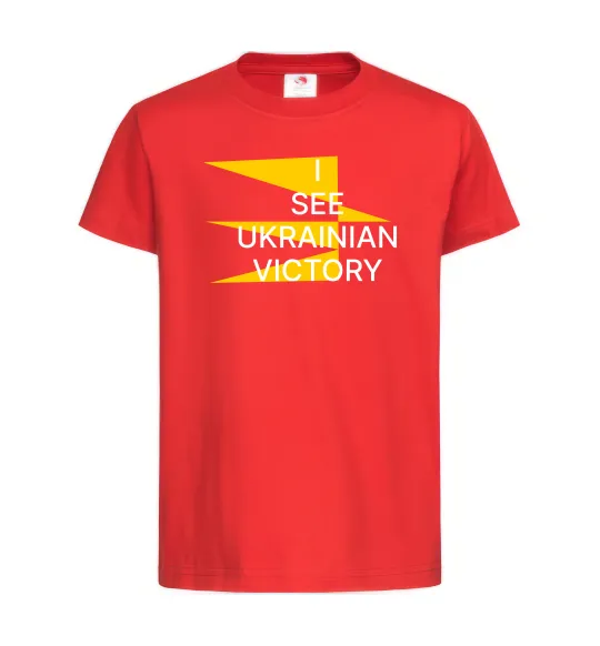 Детская футболка I see Ukrainian victory Красный фото