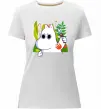 Женская премиум футболка Мумі-троль з ножиком Белый фото