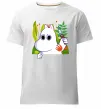 Чоловіча преміум футболка Мумі-троль з ножиком Білий фото
