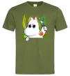 Мужская футболка Мумі-троль з ножиком Оливковый фото