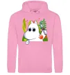 Чоловіча толстовка (худі) Мумі-троль з ножиком Рожевий фото