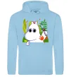 Женская толстовка (худи) Мумі-троль з ножиком Голубой Женская толстовка (худи) Мумі-троль з ножиком Голубой фото