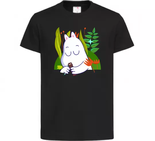 Дитяча футболка Мумі-троль Чорний фото