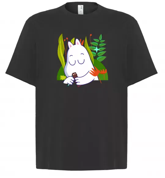 Футболка Оверсайз Мумі-троль Черный фото