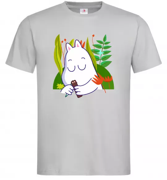 Чоловіча футболка Мумі-троль Сірий фото