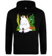 Чоловіча толстовка (худі) Мумі-троль Чорний Чоловіча толстовка (худі) Мумі-троль Чорний фото