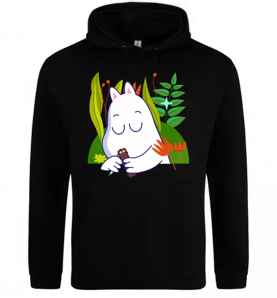 Женская толстовка (худи) Мумі-троль Черный фото