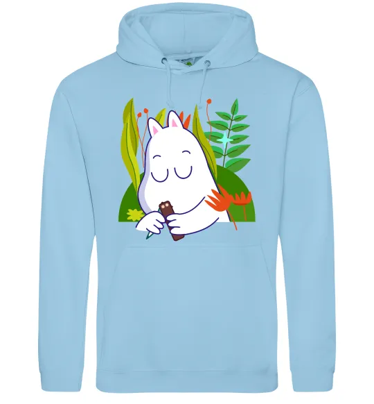 Женская толстовка (худи) Мумі-троль Голубой фото