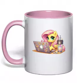 Чашка с цветной ручкой