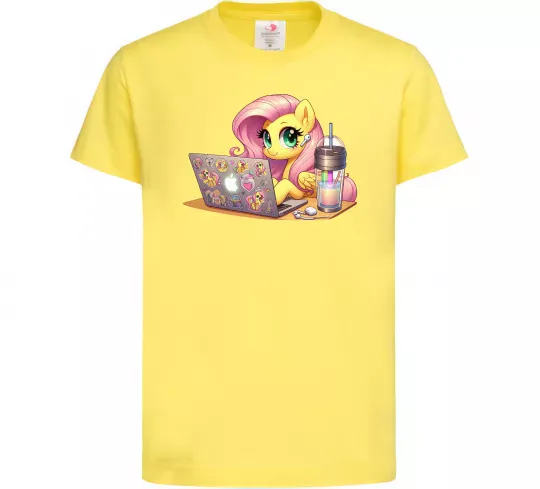 Детская футболка Поні Флаттершай Лимонный фото