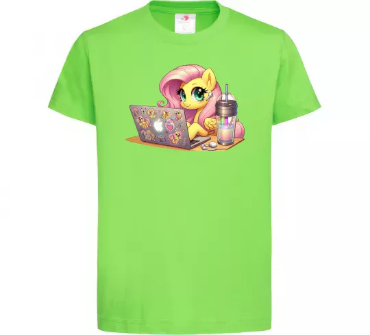 Детская футболка Поні Флаттершай Лаймовый фото